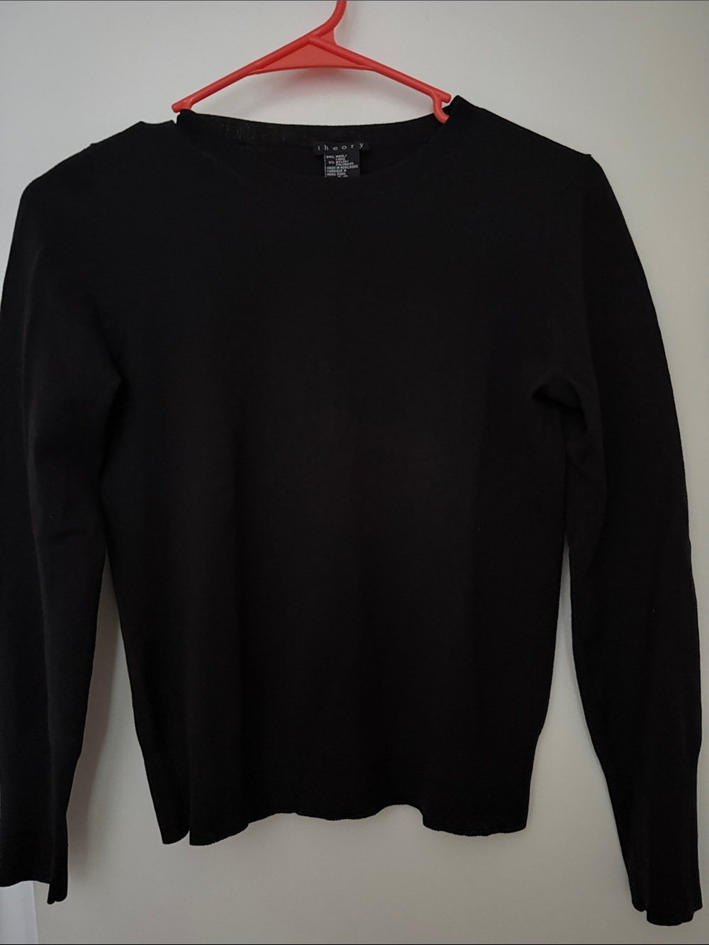 Theory Black Crewneck Sweater for Men